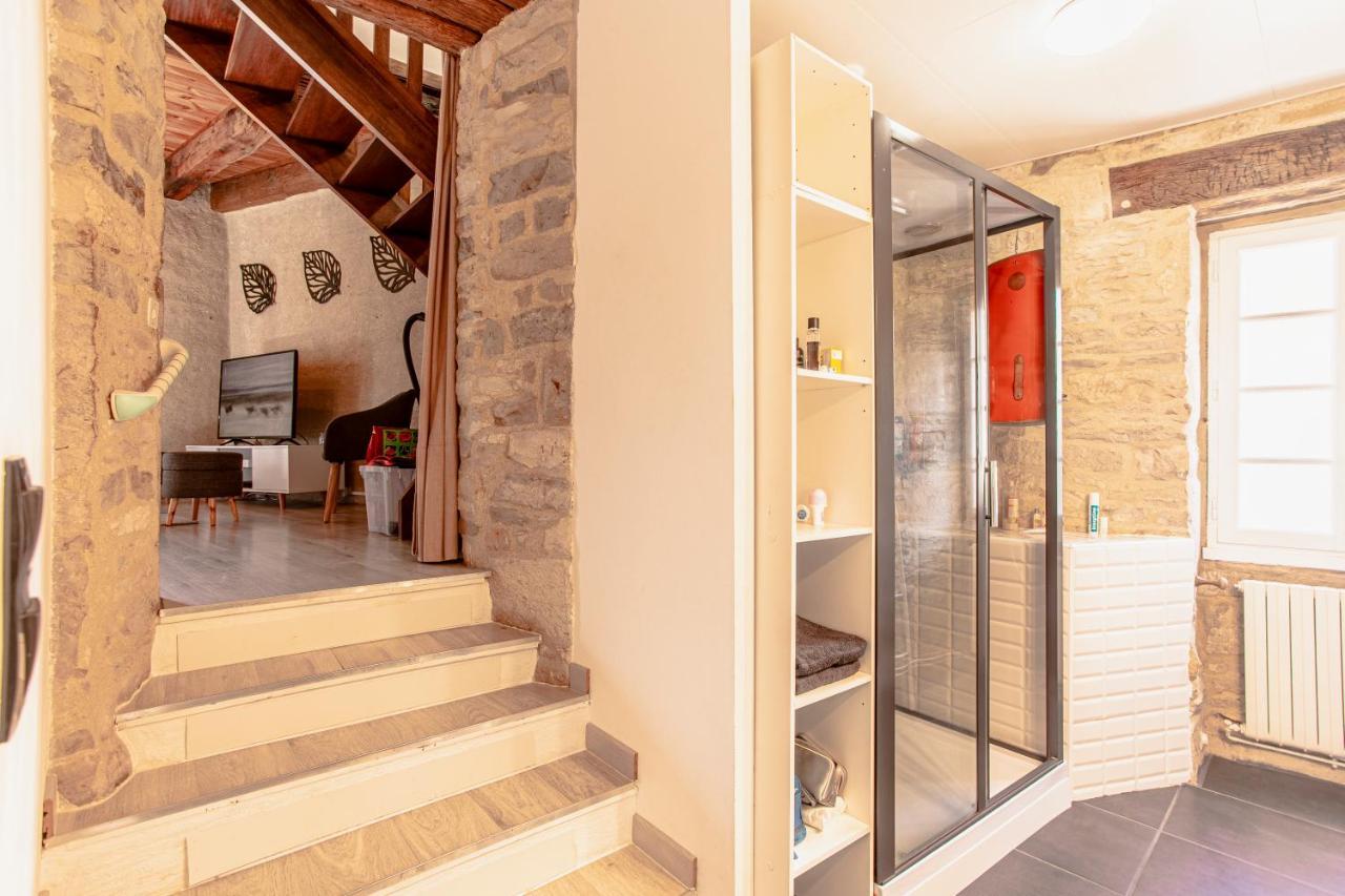 Maison En Pierres Au Coeur Du Village Medieval De Villeneuve المظهر الخارجي الصورة